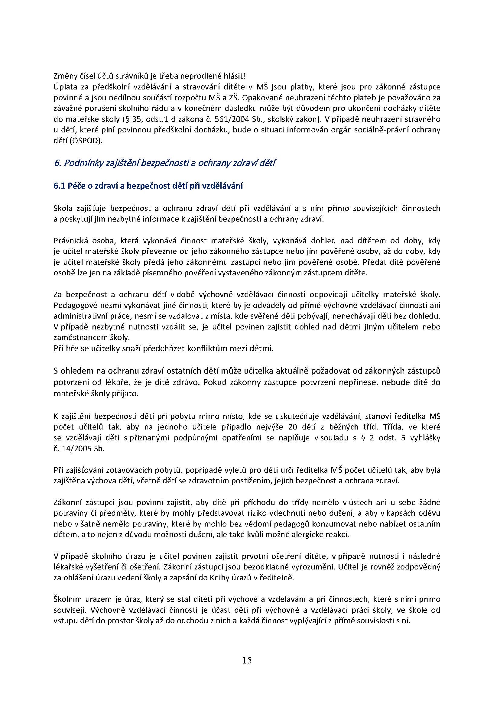 Školní řád 2026-2027
